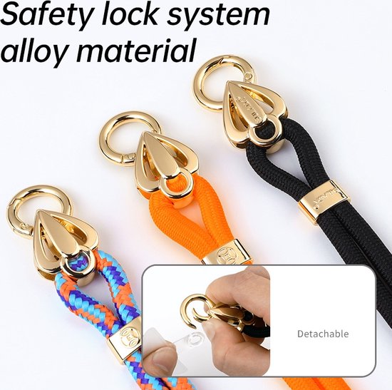 Sulada PhoneLanyard / PhoneStrap / Cordon réglable et détachable avec lot de montage Rouge