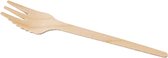 FSC® houten snackvork met snijrand 140 mm | Inhoud: 200 stuks
