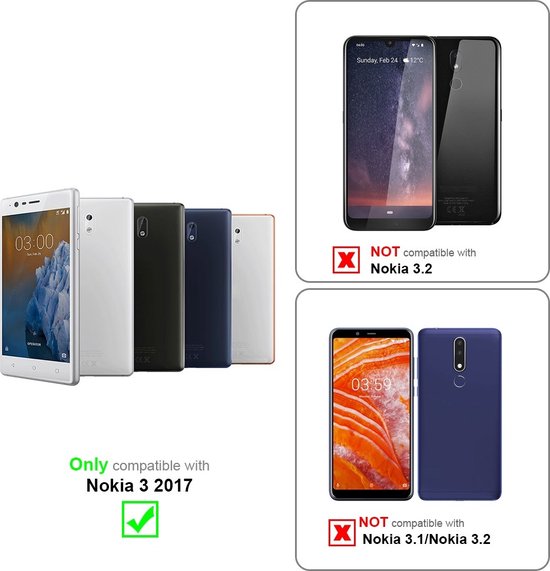 Coque Cadorabo pour Nokia 3 2017 en ROUGE CANDY - Coque de protection en silicone TPU souple