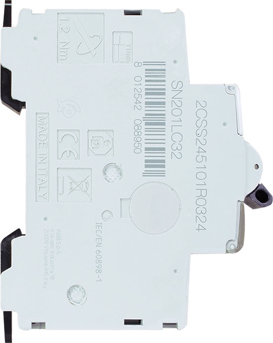 Disjoncteur ABB S200 1 Pôle 40A Courbe C - System Pro M Compact - Protection Fiable Sur Rail DIN