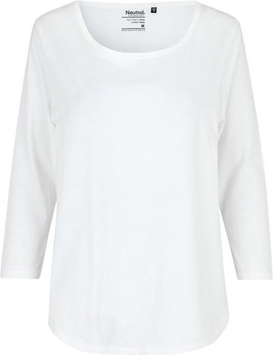 Ladies´ Three Quarter Sleeve T-Shirt met ronde hals White - L