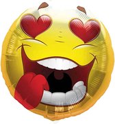 Folat - Folieballon Crazy Love Emoji 46 cm