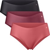 DANISH ENDURANCE Culotte de bikini pour femme avec ceinture élastique - Katoen Bio confortable - Lot de 3 - Taille S