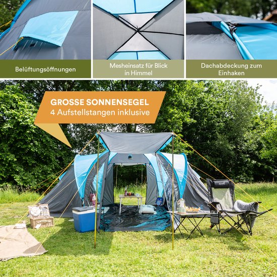 Skandika Hammerfest 6 Plus Tent Koepeltent Campingtent 6 Personen skandika-hammerfest-6-plus-tent-koepeltent-campingtent-6-personen