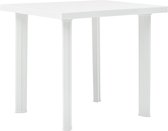 vidaXL Table de jardin 80x75x72 cm plastique blanc