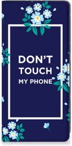Telefoontasje OnePlus Nord CE 2 Lite 5G Smartphone Hoesje Flowers Blue Don't Touch My Phone