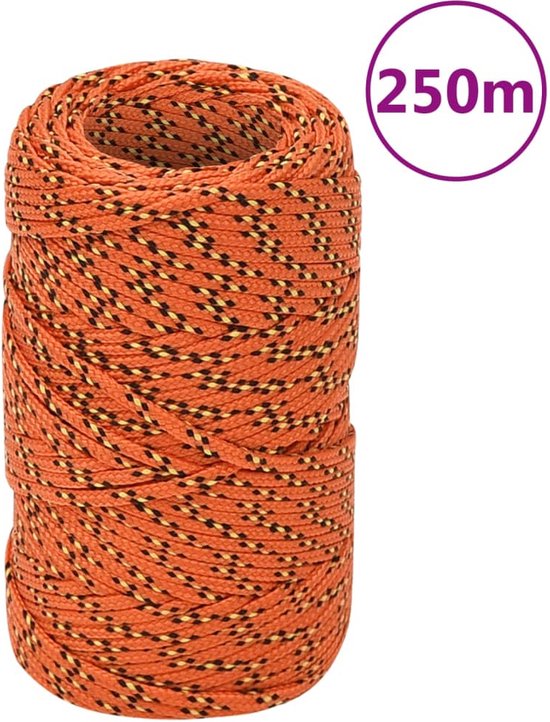 Corde De Bateau Polypropylène VidaXL 8mm X 100m - Noire, Flottante Et Résistante