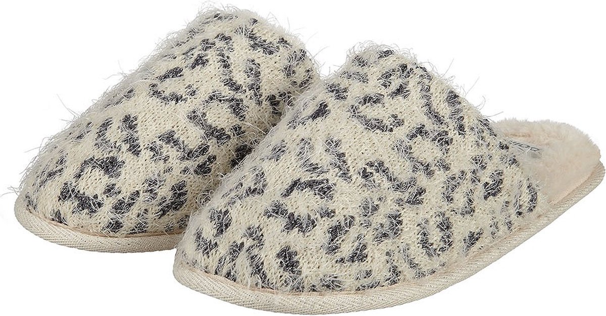 Apollo Pantoffels dames Grijs Gebreide Pantoffels Maat 37