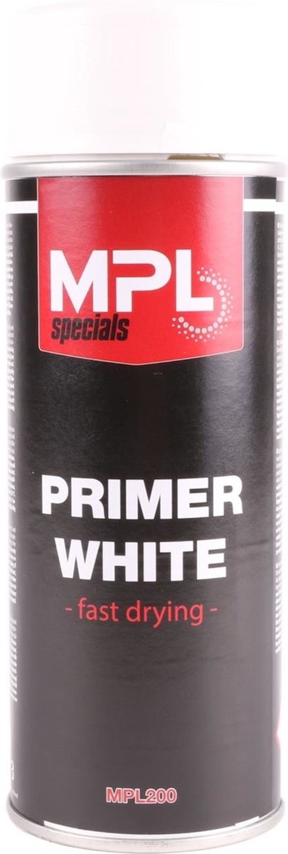 MPL Verf Spuitbus - Spuitlak - Wit - 400 ml - Sneldrogend - Primer