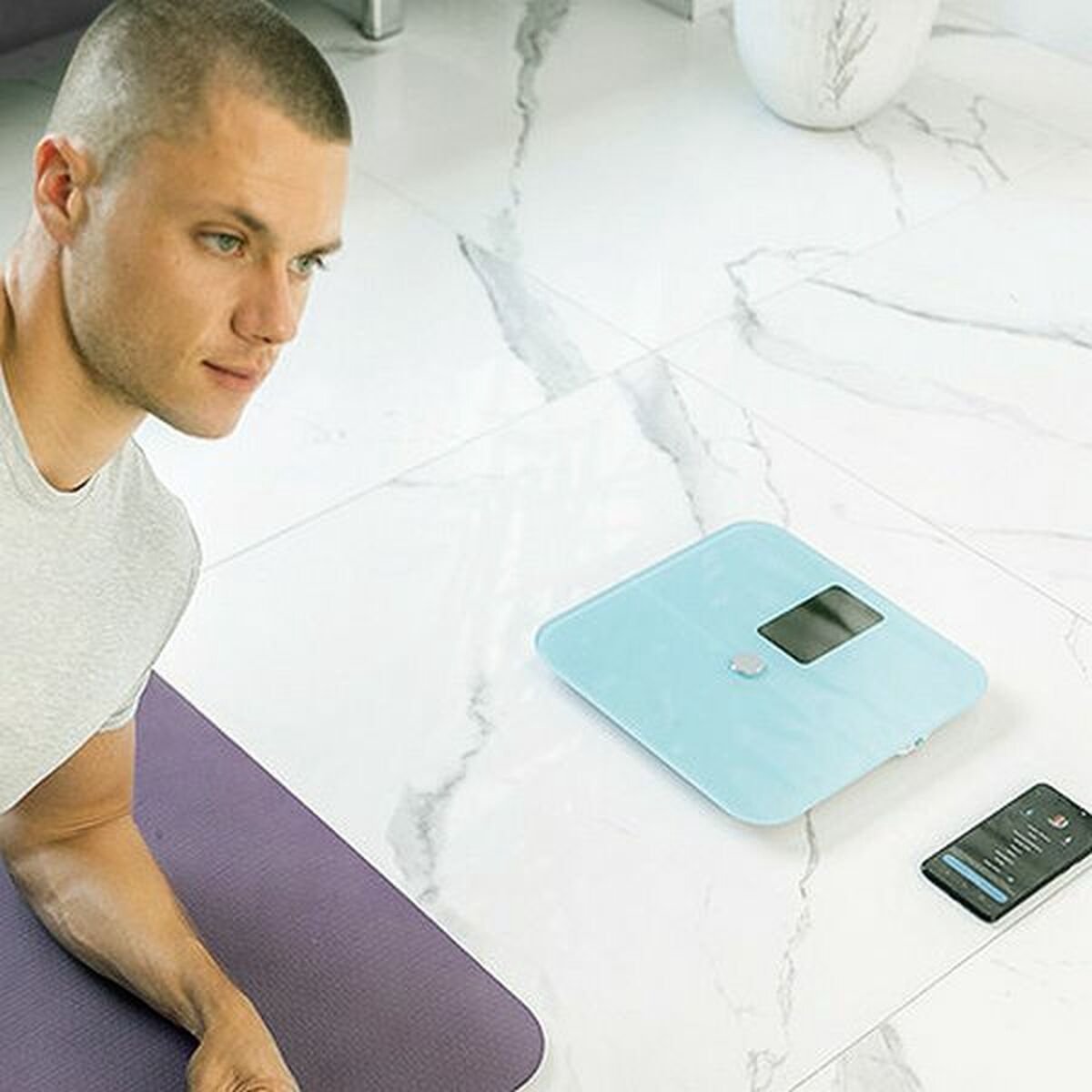 Digital Bathroom Scales Cecotec Surface Precision 10400 Smart Healthy Vision Blue