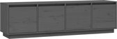 vidaXL - Tv-meubel - 156x37x45 - cm - massief - grenenhout - grijs