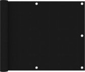 vidaXL - Balkonscherm - 75x600 - cm - oxford - stof - zwart