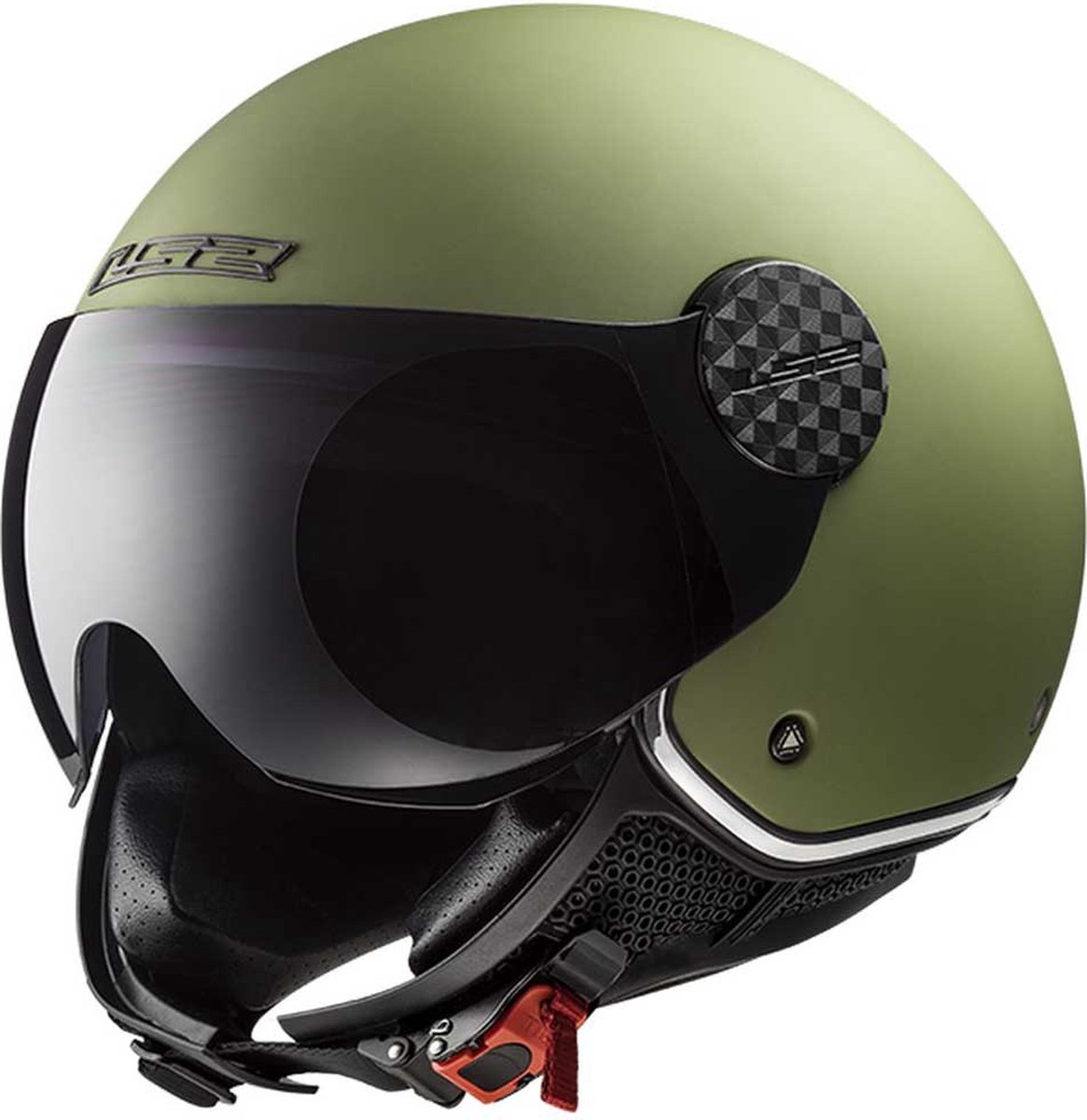 LS2 Jethelm Sphere Lux mat groen maat M – foto 3