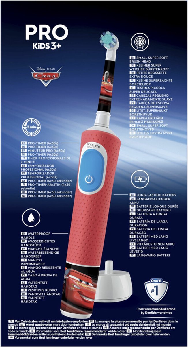 Afbeelding 3 van Oral-B Pro Kids - Cars - Elektrische Tandenborstel - Ontworpen Door Braun