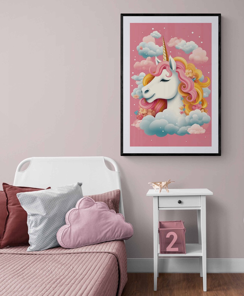 Monochrome en roze slaapkamer decoratie | Poster Store NL Monochrome en roze slaapkamer decoratie | Poster Store NL