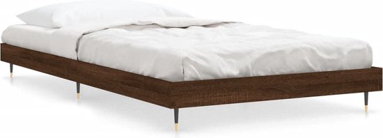 vidaXL-Bedframe-bewerkt-hout-bruin-eikenkleur-100x200-cm