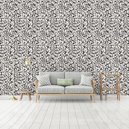 Papier peint Pierres | Gris | 312x219 cm