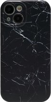 Hoozey - Hoesje geschikt voor Apple iPhone 14 Plus - Marble Print - Zwart
