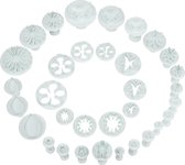Uitgebreide Uitsteek Vormpjes Set - Bakjesvormen - Uitsteekvorm Kerst - Hart, Bloem, Ster En Vlinder Koekjes Vormen - 33-delig