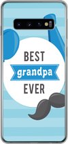 Geschikt voor Samsung Galaxy S10 hoesje - Spreuken - Best grandpa ever - Quotes - Opa - Siliconen Telefoonhoesje