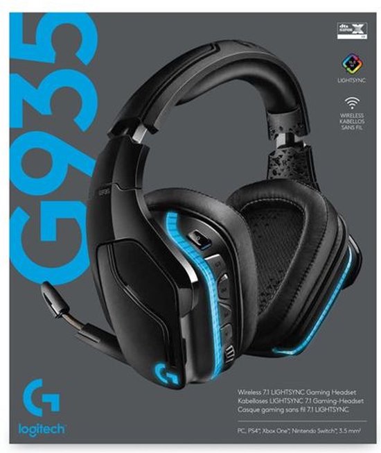 Logitech G935 - Draadloze Gaming Headset - Geschikt voor PC & Mac - Zwart |  bol.com