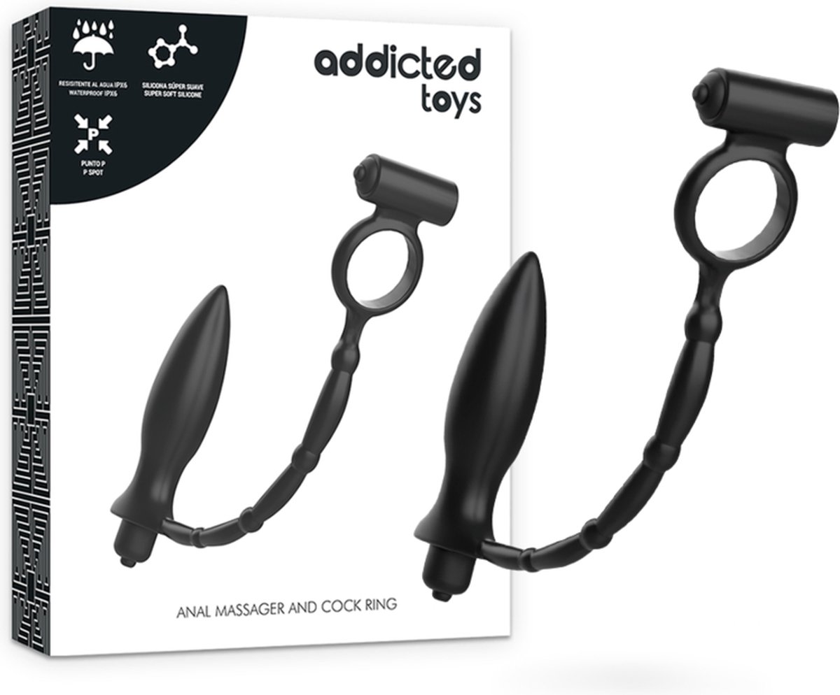 ADDICTED TOYS | Addicted Toys Anal Massager And Cock Ring | Cockring with Buttplug | Sex Toy for Man | Sex Toy for Couples