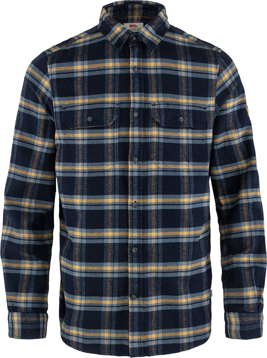 Fjällräven Övik Heavy Flannel Lange Mouwen Overhemd S Man Blauw