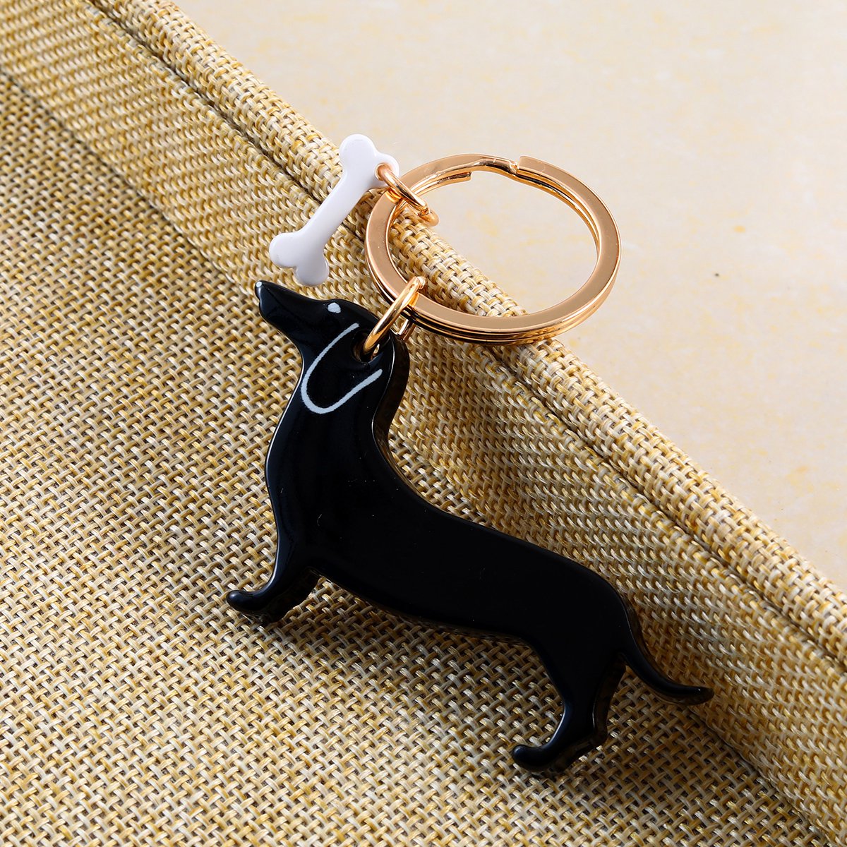 Sleutelhanger - Teckel Langhaar - Gummi - dierensport en