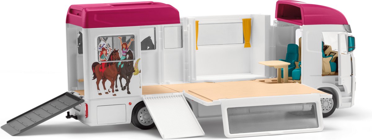 schleich HORSE CLUB - Paardenvrachtwagen - Paarden Speelgoed - 227 onderdelen - 42619 — afbeelding 14