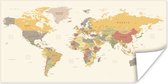 Wereldkaarten - Wereldkaart - Oranje - Simpel - 160x80 cm