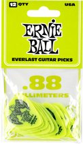 Ernie Ball Plectrums - Everlast Groen - 0.88mm 6 plectrums