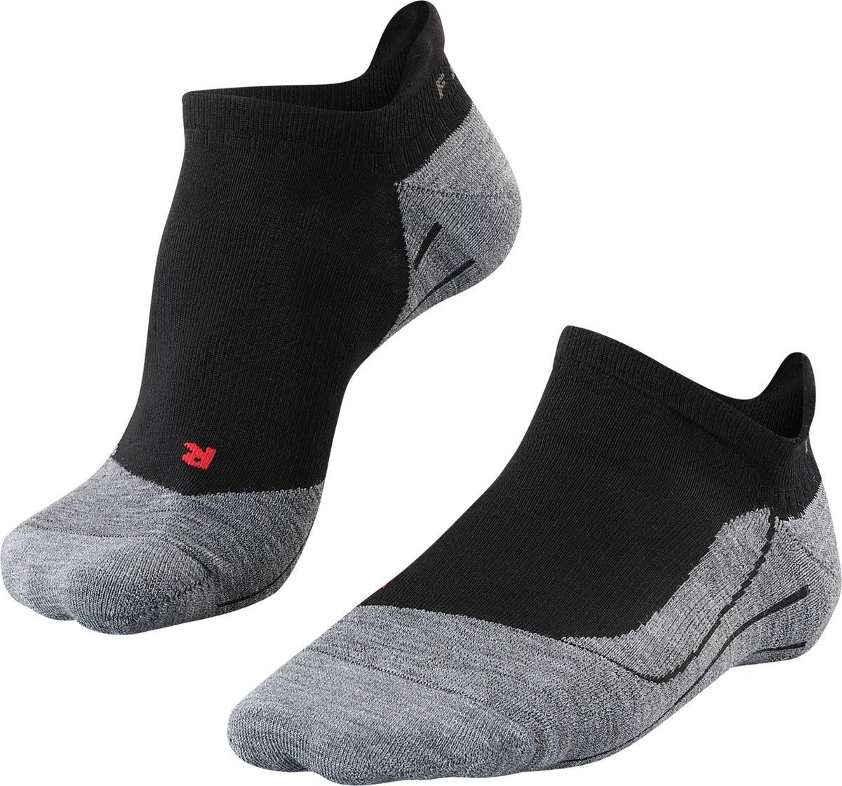 FALKE TK5 Invisible anti-blaar dun wol functioneel materiaal wandelsokken heren Zwart
