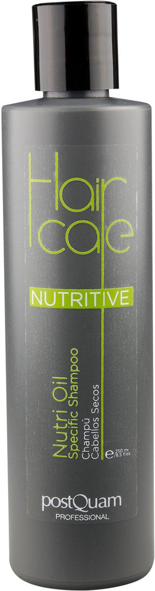 Nutri-oil shampoo, voor beschadigd, futloos en broos haar, droog haar, krullend en lang haar, voedend shampoo, glanzend haar, volume, sterke haar 250ml