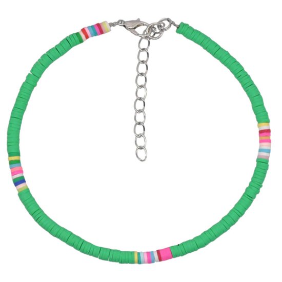 Bracelet de Cheville Cheerful avec Perles de 4mm - Vert