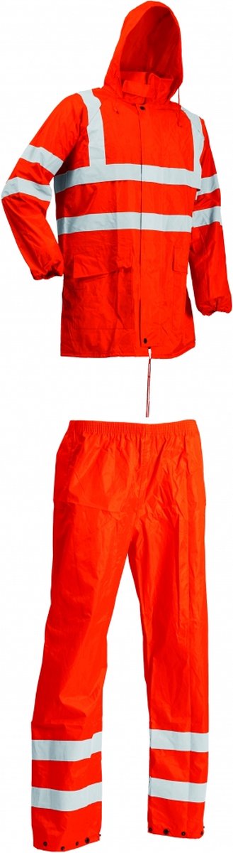 Lyngsøe Rainwear Hi-Vis Regenset fluor oranje XXL