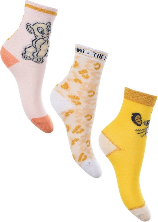 Le King Lion - chaussettes Disney Classic Animals - chaussettes Le King Lion - 3 paires - taille 23/26