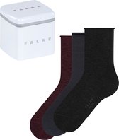 FALKE Happy Box 3-Pack cadeau geschenkset katoen multipack sokken dames veelkleurig - Maat 35-38