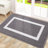 Tapis anti-saleté intérieur 60 x 90 cm, paillasson antidérapant lavable en  machine