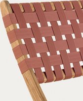 Kave Home - Chabeli klapstoel in acaciahout en koord terracotta FSC 100%