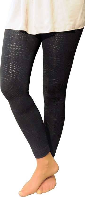 Dames thermo polar legging print- large/extra large - 5 paar zwarte leggings met dierenprint