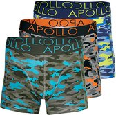 Apollo - Boxershort heren camouflage - 3-Pack - Maat S - Heren boxershort - Ondergoed heren - boxershort multipack - Boxershorts heren
