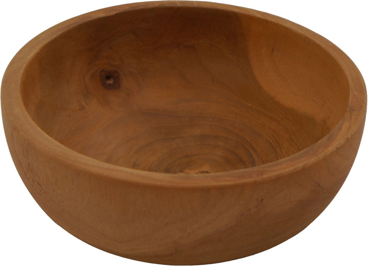 SENSE Teakhouten Schaal Madura Natural - Ronde decoratie kommetjes ** 2 STUKS**