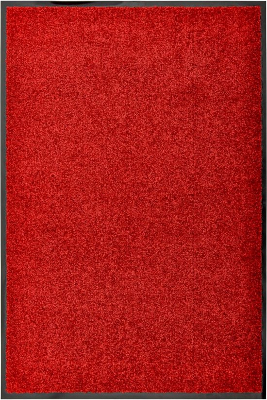 vidaXL - Deurmat - wasbaar - 60x90 - cm - rood