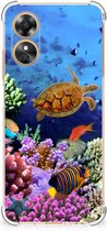 Silicone Back Cover OPPO A17 Smartphone hoesje met doorzichtige rand Vissen