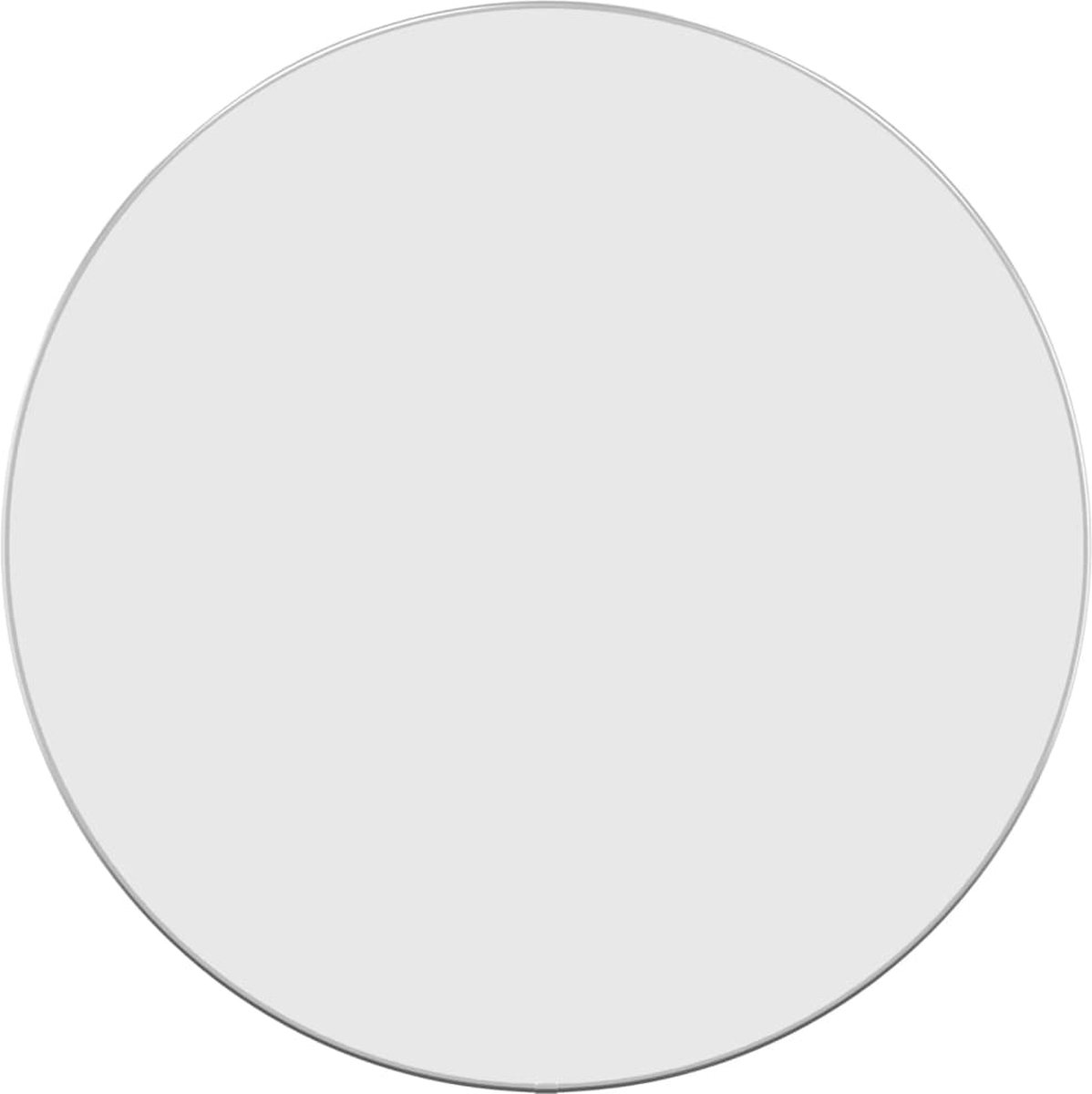 vidaXL - Wandspiegel - rond - Ø60 - cm - zilverkleurig