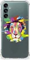 GSM Hoesje Geschikt voor Samsung Galaxy A24 Leuk TPU Back Cover met transparante rand Lion Color