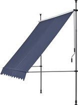 Bol.com Klemluifel Randal - Uitschuifbare Luifel - Donkerblauw - 350x120 cm - Staal en Stof - Waterafstotend - UV Bescherming aanbieding