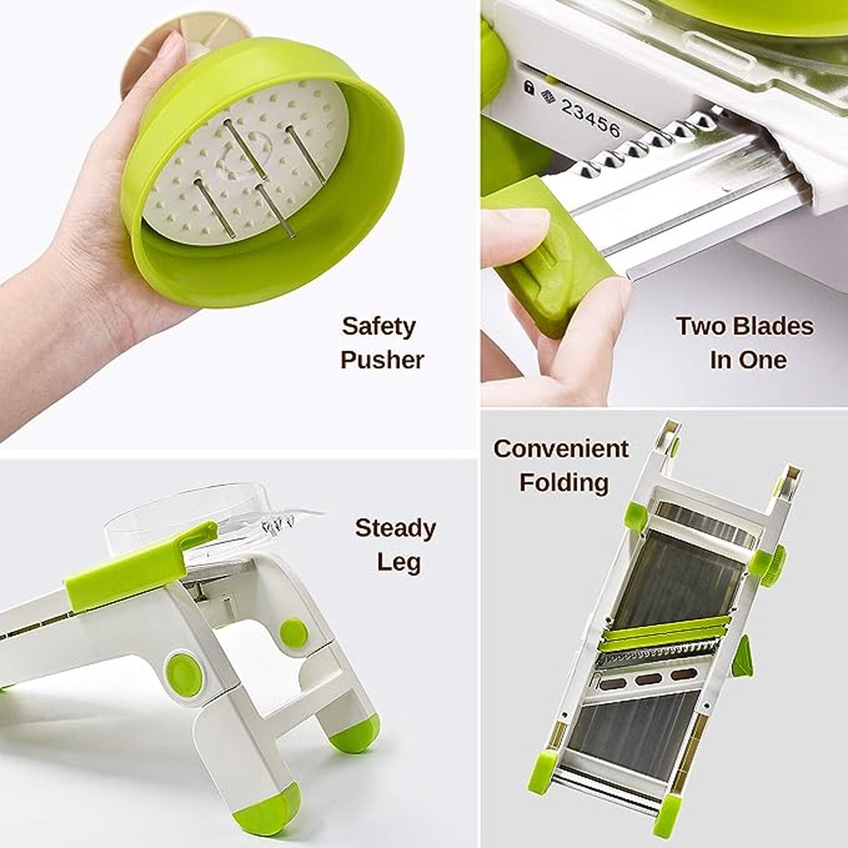 OZD Mandoline Cuisine, Mandoline Professionnelle En Inox, Lames Réglable Épaisse
