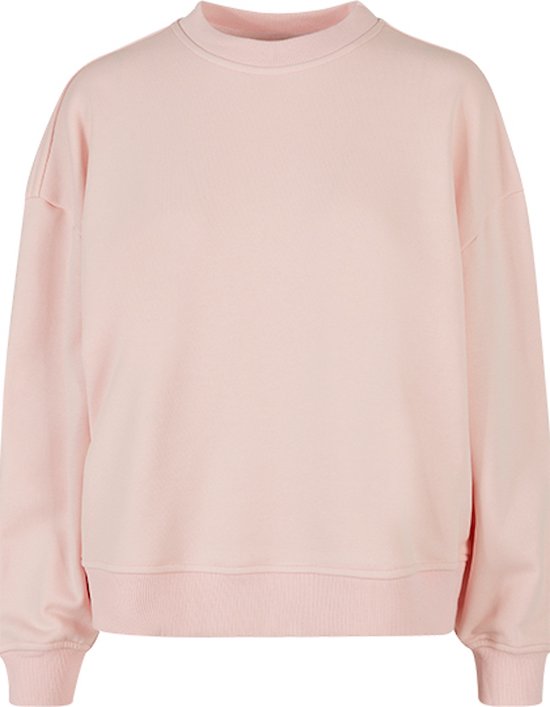 Ladies Oversized Crewneck Sweater met ronde hals Pink - XS