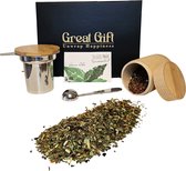 GreatGift® - Theepakket Marokaanse Munt - in luxe verpakking - Cadeaupakket Met Thee - Met persoonlijke boodschap uit Sri Lanka - Uniek cadeau